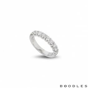Boodles Platinum Half Eternity Diamond Ring 1.16ct